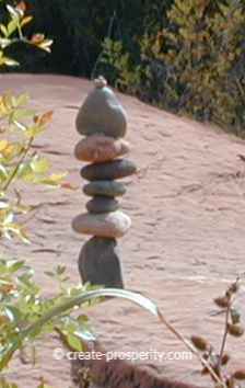 These rocks symbolize the art of being present.  Being present is important when we are attracting prosperity to the degree desired.