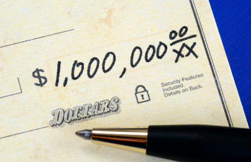You can use this photo of a $1 million check as one of your creative visualization techniques.