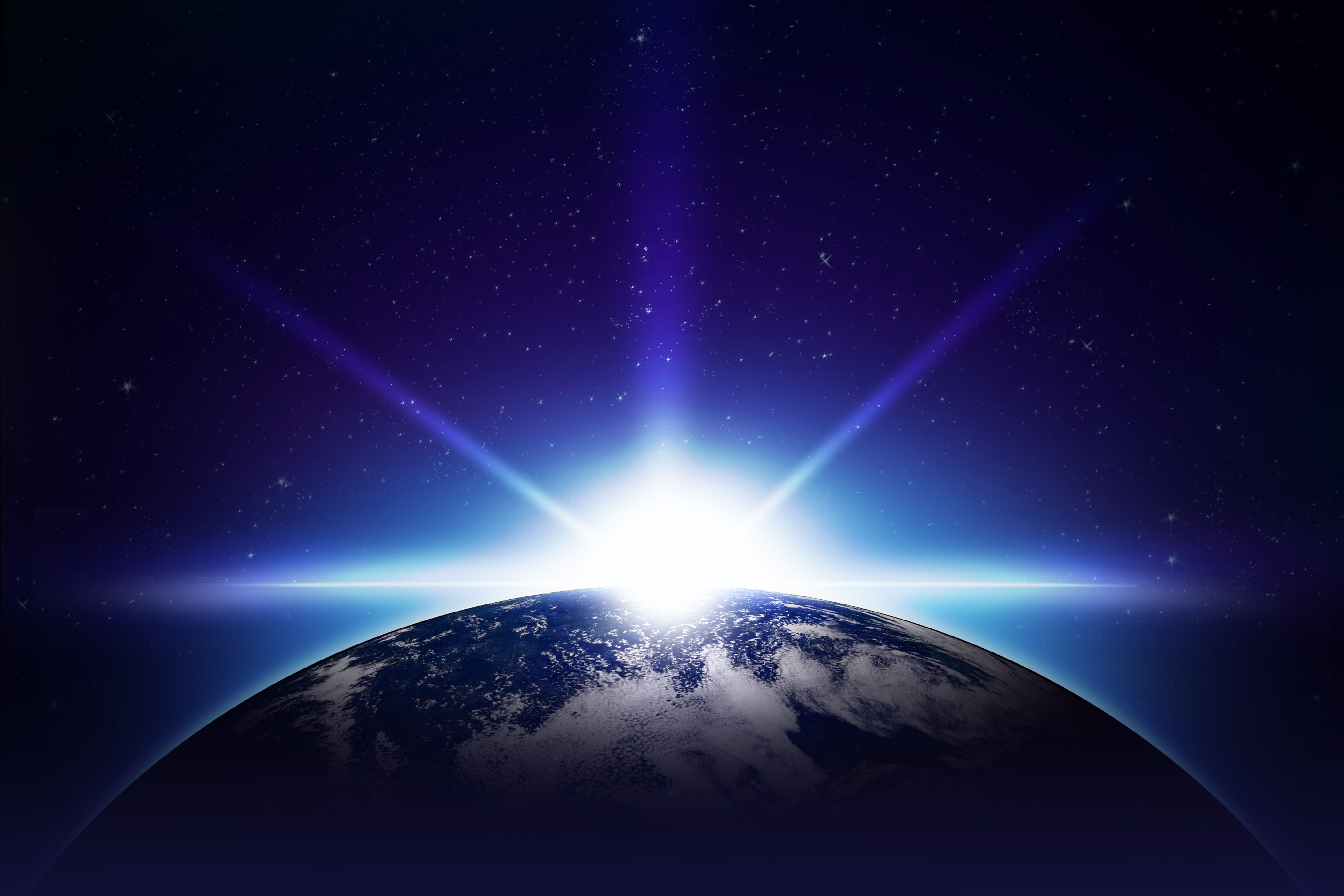 Earth Sunrise symbolizing Lightarian Rays.