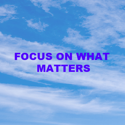 Examples of affirmations also includes tips to focus on what matters.