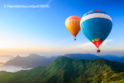 These hot air balloons symbolize keeping your point of view light when you are attracting prosperity.