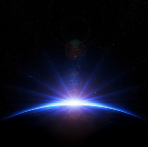 Earth Sunrise - a symbol for receiving the down pouring from a powerful meditation for prosperity.
