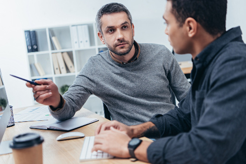 Access to how to forgive someone can be sharing your experience with a person who is impartial.  Here, the photo of two men symbolize communication.