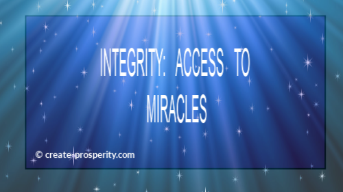 Applying integrity is an example of prosperity.