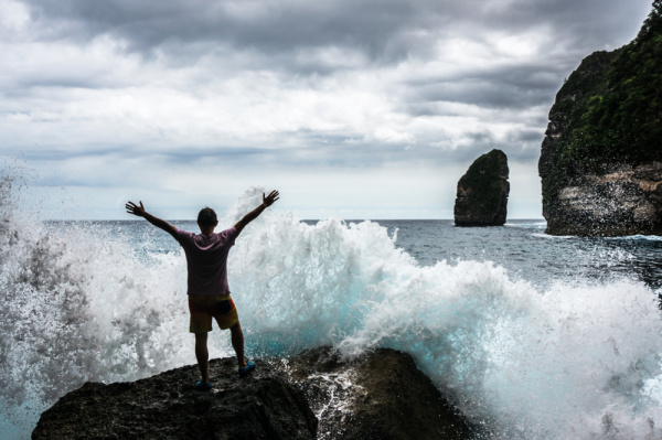 Law of attraction visualization symbolized by being the rock.